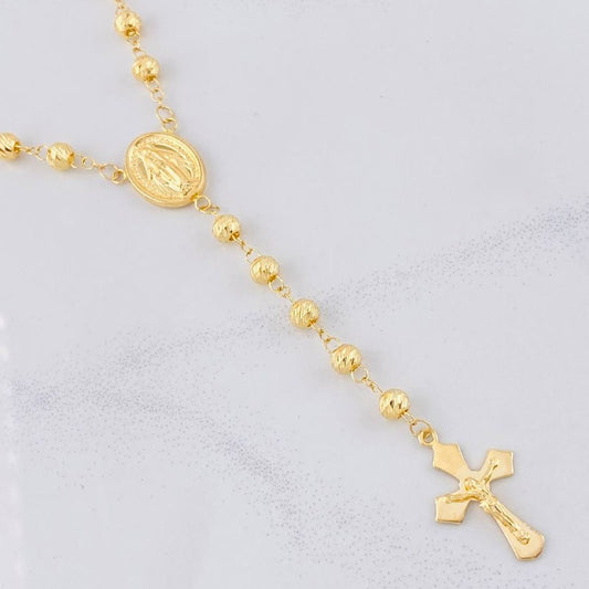 Rosario Virgen Milagrosa 13.7g /60 cm/ 6mm Oro Amarillo 18K