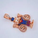 Dije Pato Bolsas De Dinero 9.35gr / 4cm / Tres Oros 18K $ Dije Pato Bolsas De Dinero 9.35gr / 4cm / Tres Oros 18K $