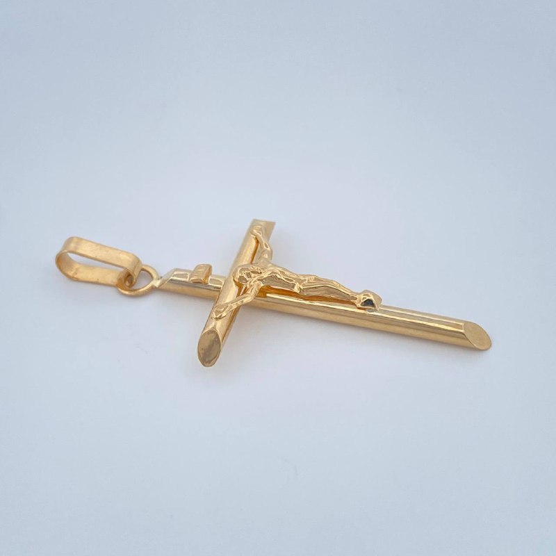 Dije Cruz Cristo 1.95gr / 4.6cm / Oro Amarillo 18K & Dije Cruz Cristo 1.95gr / 4.6cm / Oro Amarillo 18K &