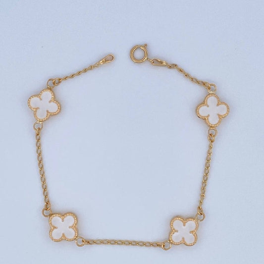 Pulso Trebol 3.6gr / 18.3cm / Oro 18K &