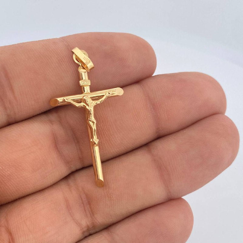 Dije Cruz Cristo 2.1gr / 5cm / Oro Amarillo 18K & Dije Cruz Cristo 2.1gr / 5cm / Oro Amarillo 18K &