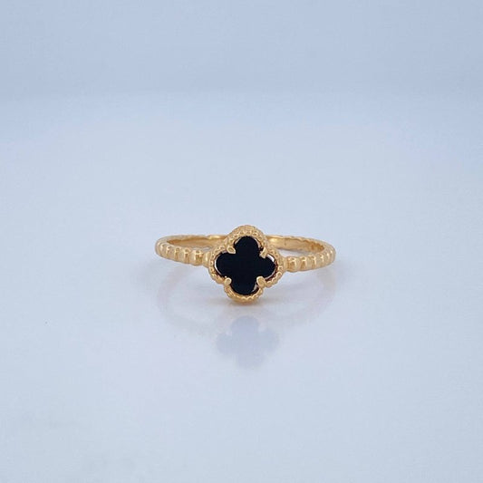 Anillo Trebol Esferas 1.95gr / T7 / Oro Amarillo Nac.Esp. 18K $