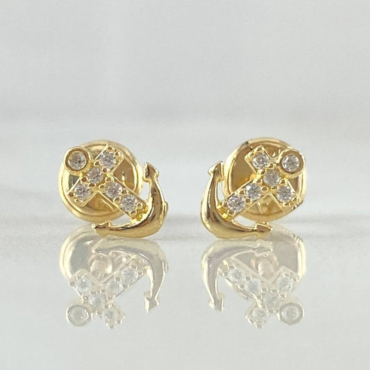 Topos Cruz Ancla 0.75gr / Oro 18K ©
