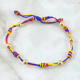 Pulsera Tricolor 5mm Bolas Lisas 6 Und Oro Amarillo 18K (A.C) Pulsera Tricolor 5mm Bolas Lisas 6 Und Oro Amarillo 18K (A.C)