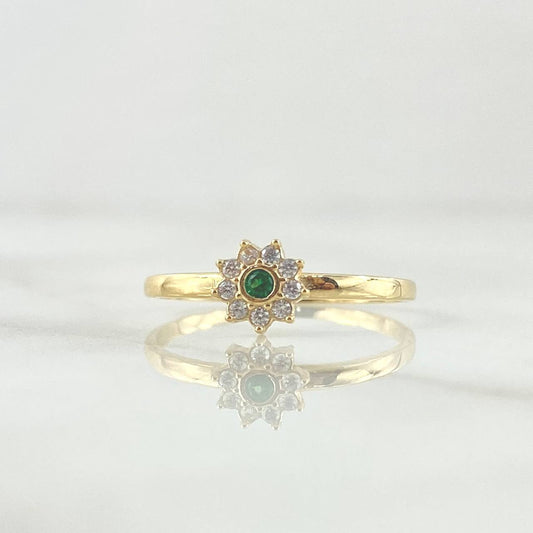 Anillo Flor Nueve Petalos 1.35gr / T6 3/4 / Oro 18K ©