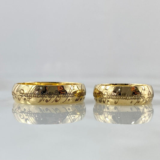 Fabricacion Bajo Pedido Anillo Argollas Media Caña Matrimonio 13gr / Oro Amarillo 18K
