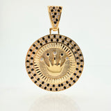 Dije Placa Corona Circular 7gr / 3.7cm / Oro Amarillo 18K © Dije Placa Corona Circular 7gr / 3.7cm / Oro Amarillo 18K ©