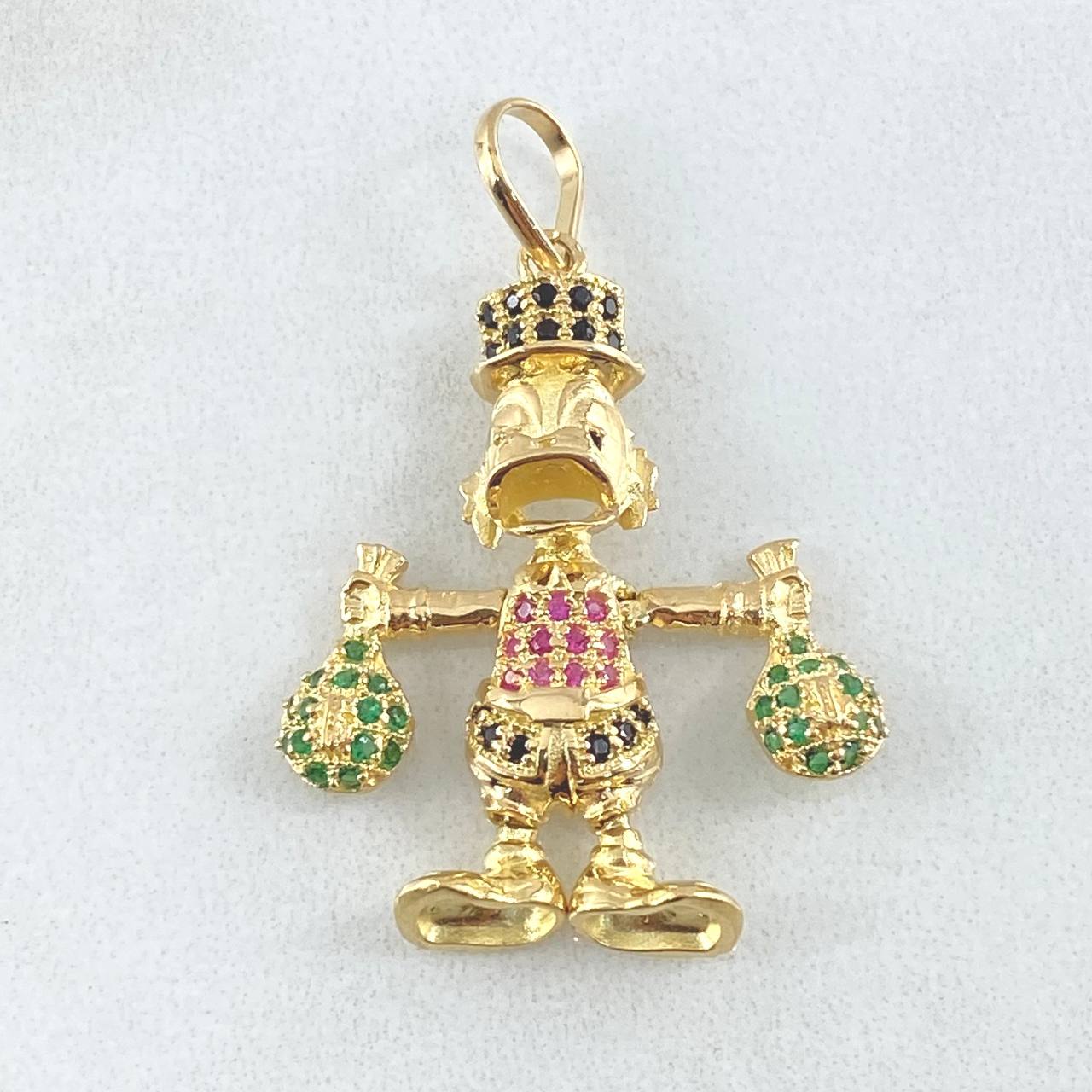 Dije Pato Bolsas Dinero 4.15gr / 3.5cm / Oro Amarillo 18K © Dije Pato Bolsas Dinero 4.15gr / 3.5cm / Oro Amarillo 18K ©