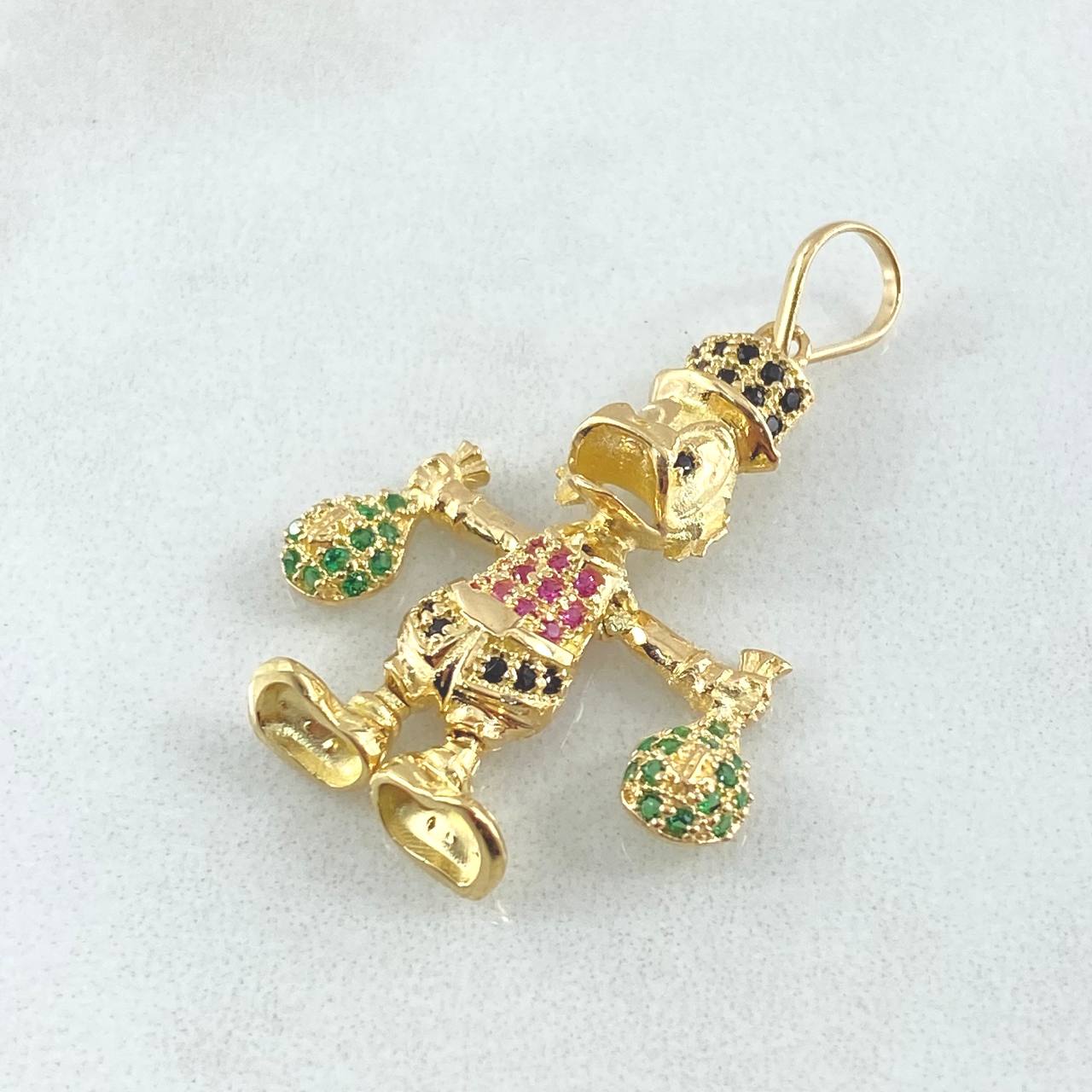 Dije Pato Bolsas Dinero 4.15gr / 3.5cm / Oro Amarillo 18K © Dije Pato Bolsas Dinero 4.15gr / 3.5cm / Oro Amarillo 18K ©