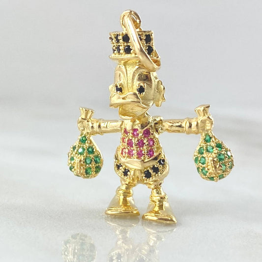 Dije Pato Bolsas Dinero 4.15gr / 3.5cm / Oro Amarillo 18K ©