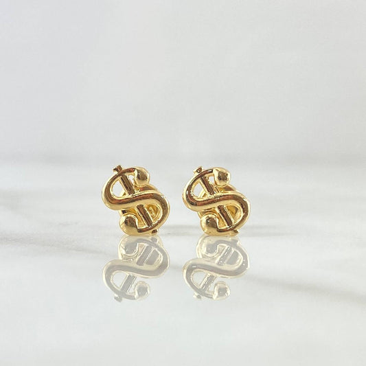 Topos Signo Peso 0.9gr / 8mm Liso Oro Amarillo 18K