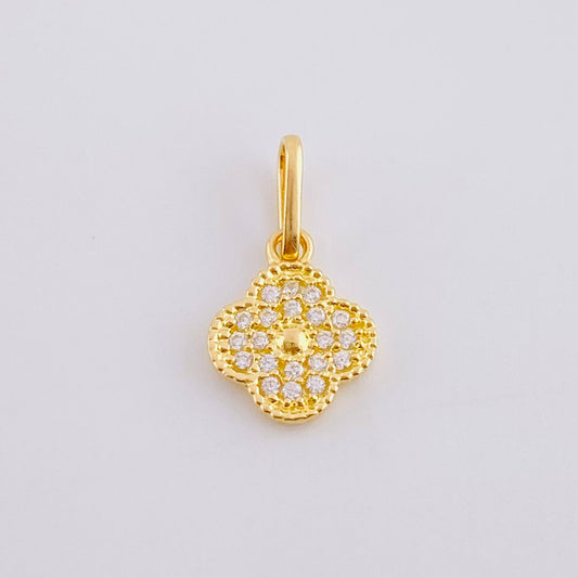 Dije Trebol Tupido 0.75 g / 2.6 cm Oro Amarillo 18K