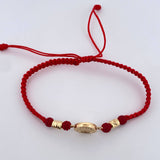 Pulsera Tejida Roja Corona Rx 1.2gr / Oro Amarillo 18K & Pulsera Tejida Roja Corona Rx 1.2gr / Oro Amarillo 18K &
