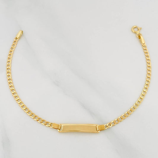 Pulso Placa Rectangular 1.7 g / 16 cm / 1.26 mm Oro Amarillo 18K