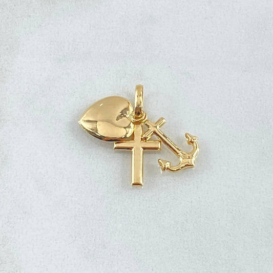 Dije Tres Gracias 0.8gr / 1.8cm / Oro Amarillo 18K &