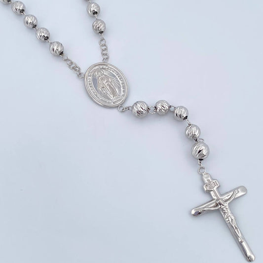 Rosario Virgen Milagrosa 24.2gr / 62cm / 6mm-7mm Oro 18K &