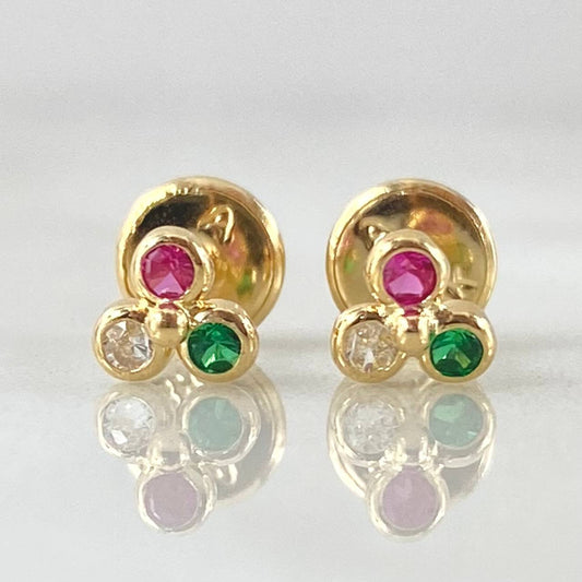 Topos Bola Trio 0.6gr / Oro Amarillo 18K ©