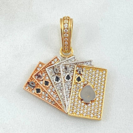 Dije Cartas Poker 5.85gr / 3.5cm / Tres Oros 18K ©