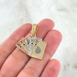 Dije Cartas Poker 5.85gr / 3.5cm / Tres Oros 18K © Dije Cartas Poker 5.85gr / 3.5cm / Tres Oros 18K ©