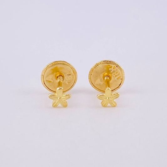 Topos Estrella De Mar 0.4gr / 3.1mm Oro Amarillo 18K *