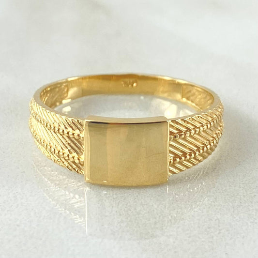 Anillo Cinturon Rayado 4.35gr / T11 / Oro Amarillo 18K