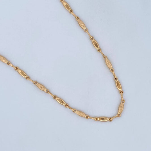 Cadena Rustica Capullo 8.2gr / 51.5cm / Oro 18K &