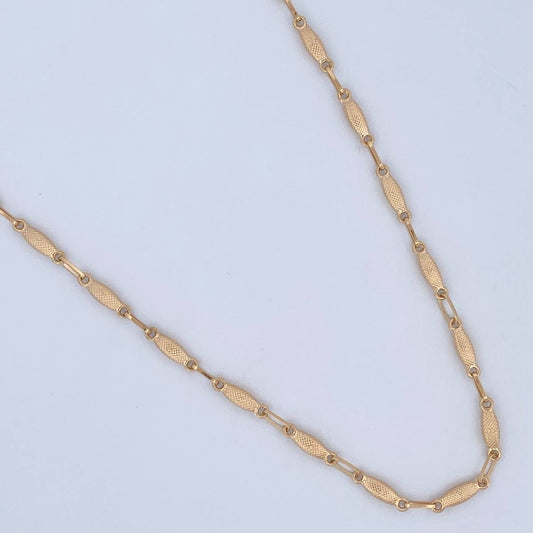 Cadena Rustica Capullo 8.35gr / 51.5cm / Oro 18K &