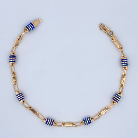 Pulso Rustico Barril 5.2gr / 22cm / Oro 18K &