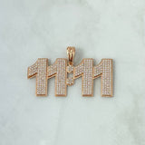 Fabricación Dije Hora Personalizado 16gr / Circones Blancos Oro Rosa 18K Fabricación Dije Hora Personalizado 16gr / Circones Blancos Oro Rosa 18K