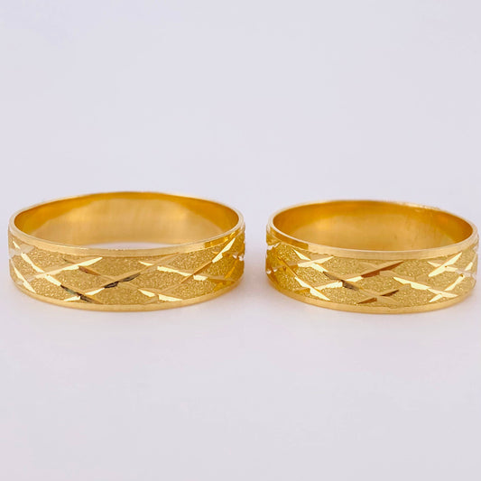 Fabricacion Bajo Pedido Argollas Malla Zig-Zag Diamantada 7gr / Mate Oro Amarillo 18K