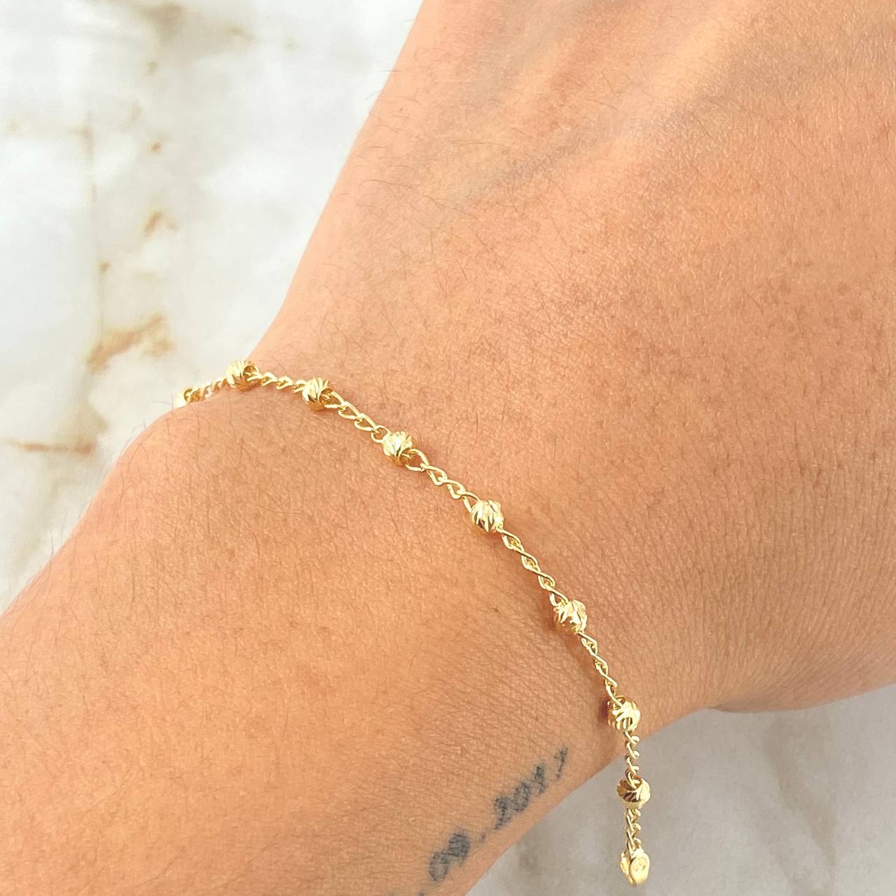 Pulso Espiga Militar 2.05gr / 18.5cm / Oro Amarillo 18K © Pulso Espiga Militar 2.05gr / 18.5cm / Oro Amarillo 18K ©