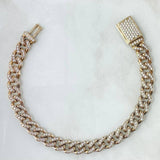 Pulso Cubano Tupido 17.4gr / 20cm / 8mm Broche Cajon Circones Blancos Oro Blanco Nac.Esp. 18K Pulso Cubano Tupido 17.4gr / 20cm / 8mm Broche Cajon Circones Blancos Oro Blanco Nac.Esp. 18K