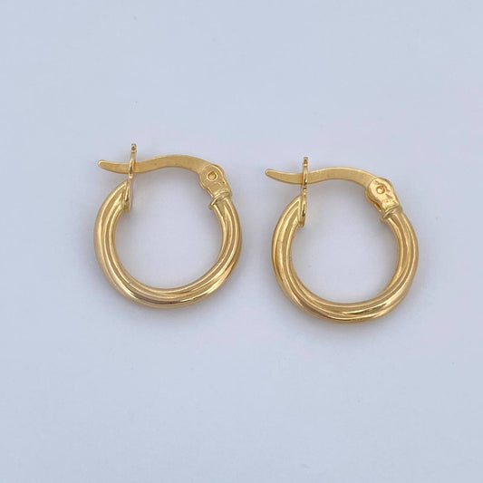 Candongas Lui 1.15gr / 1.6cm / Oro 18K &