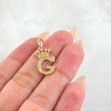 Dije Corona Letra G 1.8gr / 2.6cm / Oro Amarillo 18K © Dije Corona Letra G 1.8gr / 2.6cm / Oro Amarillo 18K ©