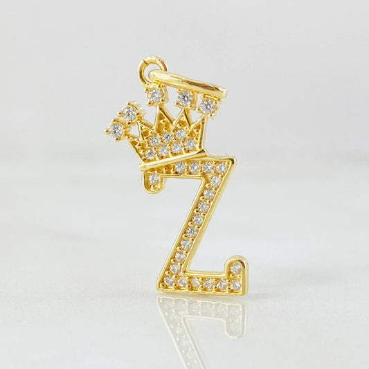Dije Corona Letra Z 1.6gr / 2.6cm / Oro Amarillo 18K *