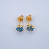 Topos Flor Seis Petalos Diamantes  1.9gr / Oro Amarillo 18K & Topos Flor Seis Petalos Diamantes  1.9gr / Oro Amarillo 18K &