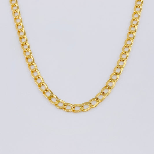 Cadena Cubana 4.7gr / 50cm / 3.45mm Oro Amarillo +1 18K ©