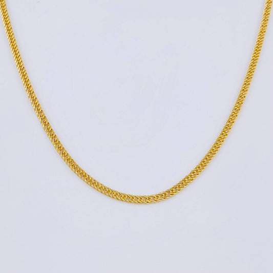 Cadena Cubana Reticulada 3.2gr / 60cm / 2mm Oro Amarillo +3 18K ©