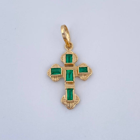 Dije Cruz Plana 0.85gr / 2.1cm / Oro Amarillo 18K &