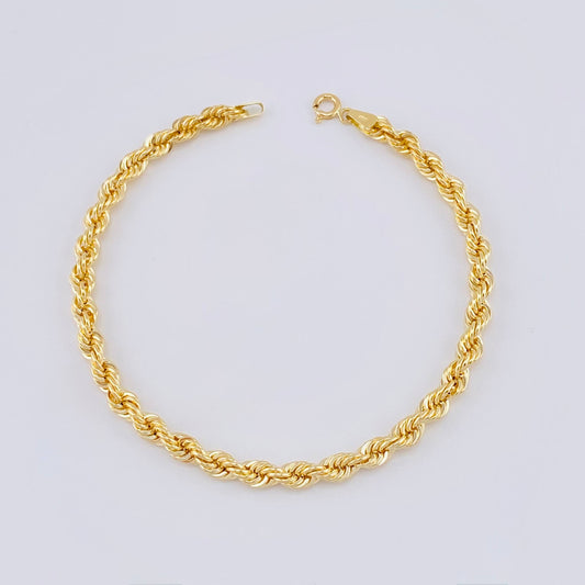 Pulso Lazo 4.75gr / 20cm / 4.35mm Oro Amarillo +3 18K ©