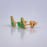 Topos Figuras Esmeraldas Esmeraldas 2.6gr / Oro Amarillo 18K & Topos Figuras Esmeraldas Esmeraldas 2.6gr / Oro Amarillo 18K &