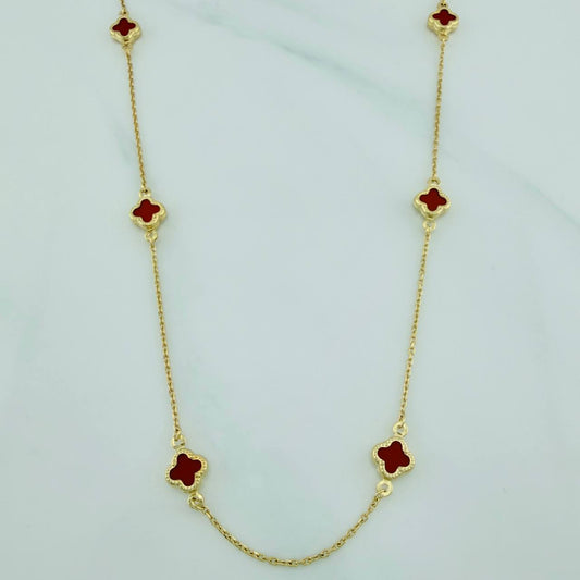 Cadena Trebol Aro Seguido 4.2gr / 46.5cm / 0.7mm Oro Amarillo +4 18K %