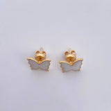 Topos Mariposa 2.4gr / Electroestatico Blanco Oro Amarillo 18K & Topos Mariposa 2.4gr / Electroestatico Blanco Oro Amarillo 18K &