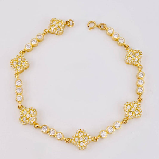 Pulso Trebol Burbujas 11.85 g / 19.6 cm / 9.8 mm Oro Amarillo 18K