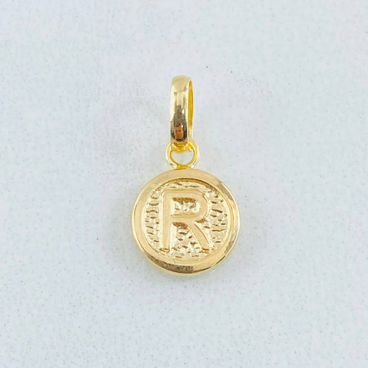 Dije Letra R 0.35gr / 1.5cm / Oro Amarillo 18K