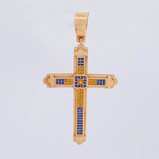 Dije Cruz Rumanic 8.25gr / 6cm / Oro Rosa 18K ©