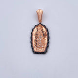 Dije Virgen Guadalupe 5.45gr / 3.6cm / Circones Negros Blancos Dos Oros Negro Rosa 18K & Dije Virgen Guadalupe 5.45gr / 3.6cm / Circones Negros Blancos Dos Oros Negro Rosa 18K &