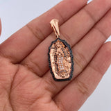 Dije Virgen Guadalupe 5.45gr / 3.6cm / Circones Negros Blancos Dos Oros Negro Rosa 18K & Dije Virgen Guadalupe 5.45gr / 3.6cm / Circones Negros Blancos Dos Oros Negro Rosa 18K &