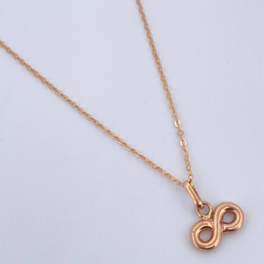 Set Cadena Aro Seguido 0.85gr/45cm/0.8mm + Dije Infinito 0.4gr/1cm Troquelado Oro 18K (Oferta) &
