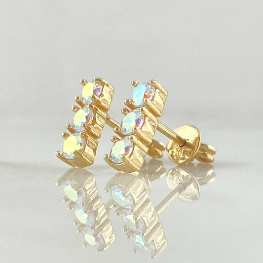 Topos Trio 2.35gr / 1cm / Nac.Esp. Oro 18K *